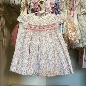 First Impressions vintage floral smocked dress 0-3 months